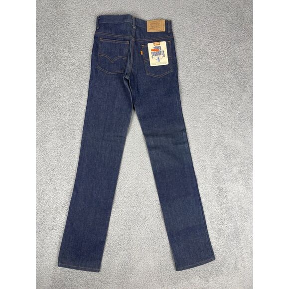 VTG Deadstock Levis Dura Plus Jeans Mens 28x36‎ Raw Denim Orange Tab Western 80s - Picture 3 of 15